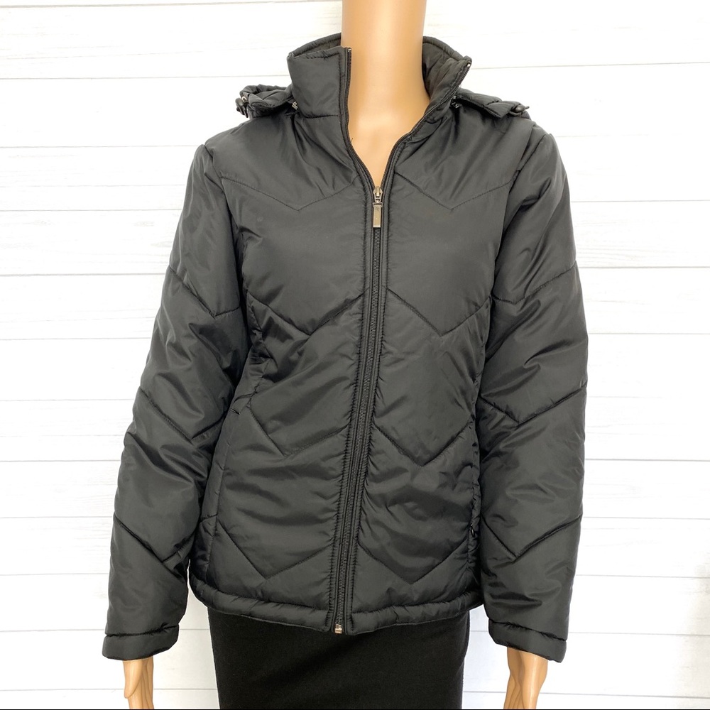 Winter Time Nylon Removable Hoodie Jacket